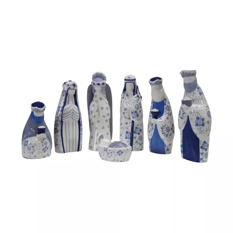 Ceramic Natvity Blue & White – Sold as Set
