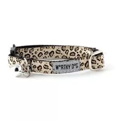 Cheetah Cat Collar, Tan
