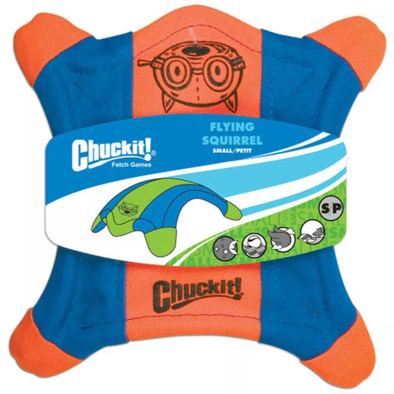 Chuckit! Flying Squirrel Dog Toy Blue/Orange SM – Default Title
