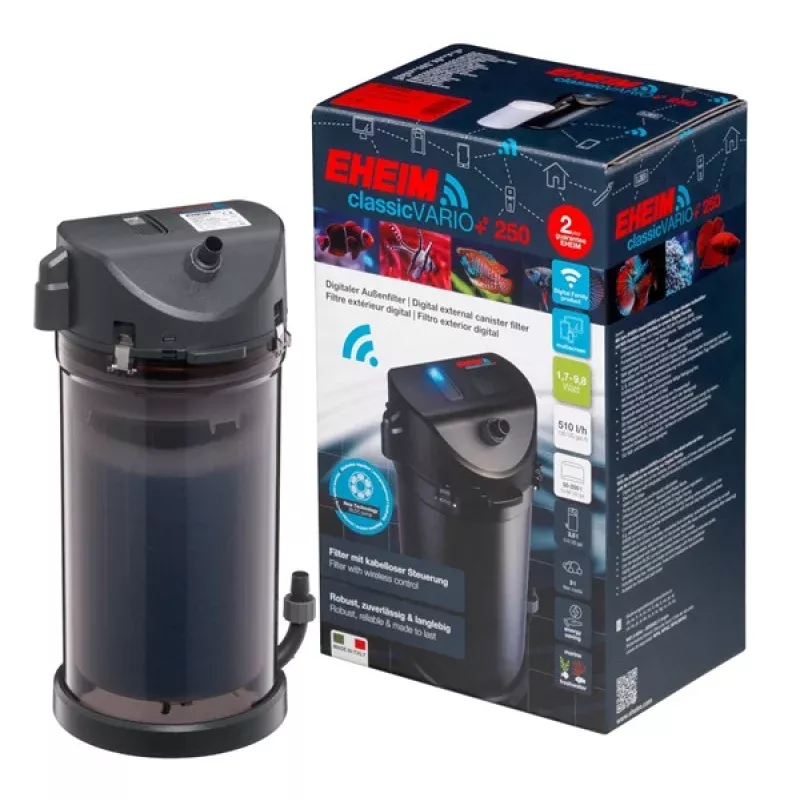 Classic Vario+e 250 Canister Filter – WiFi (13-66 Gallons) –Eheim