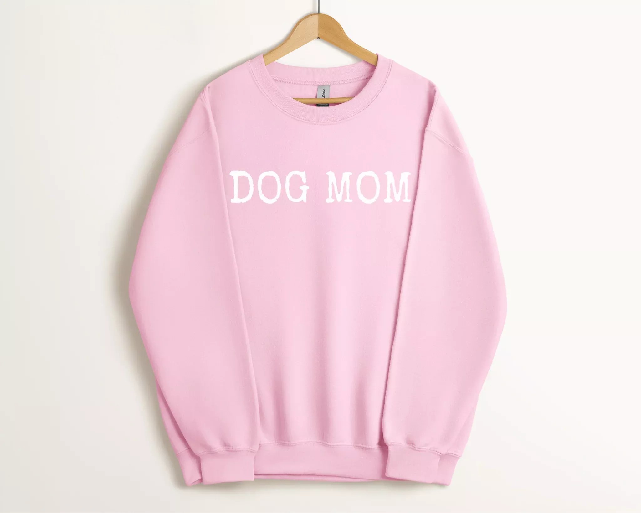 [Clearance 20%] Dog Mom Sweatshirt, Light Pink