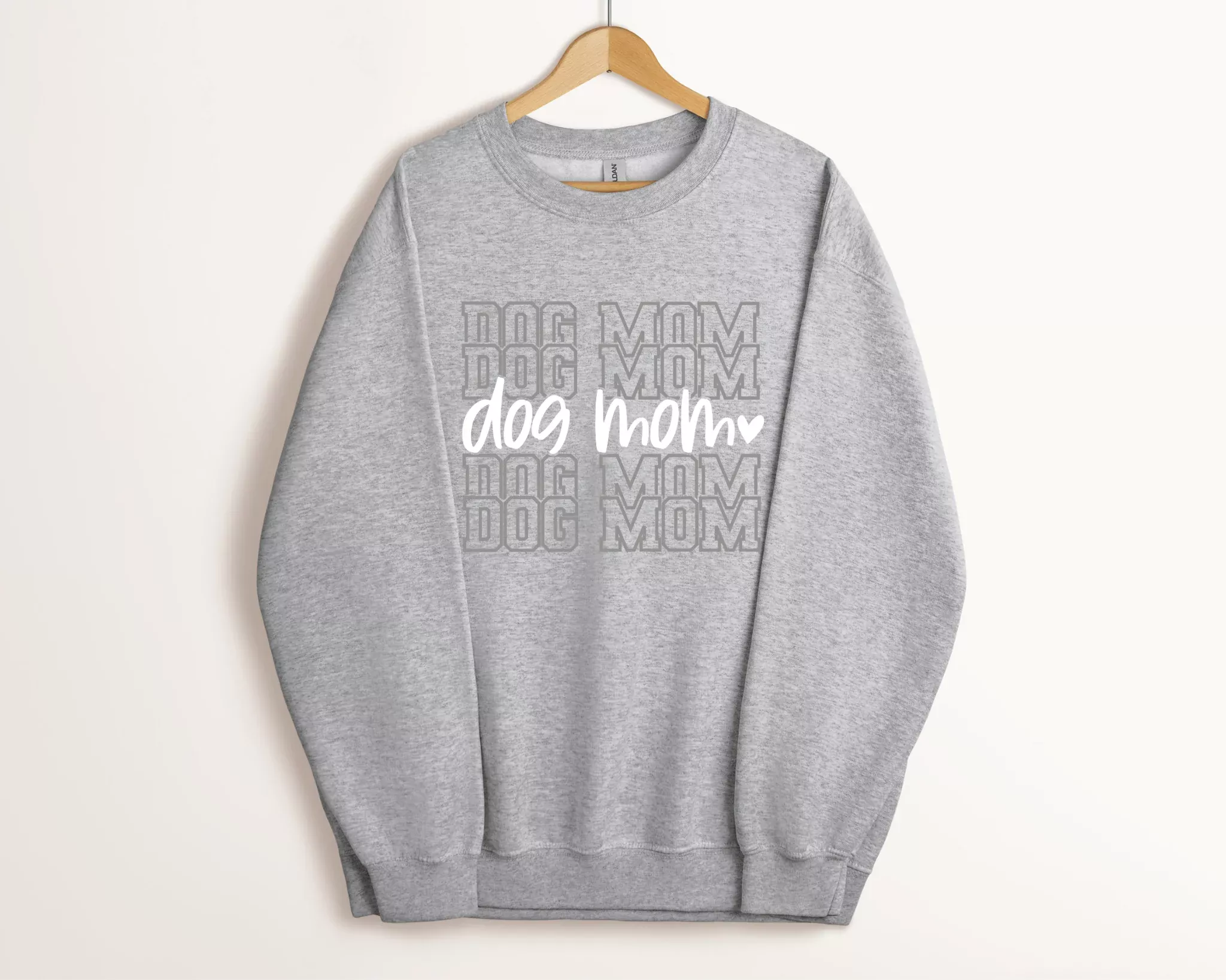 [Clearance 30%] Dog Mom Sweatshirt, Sport Grey