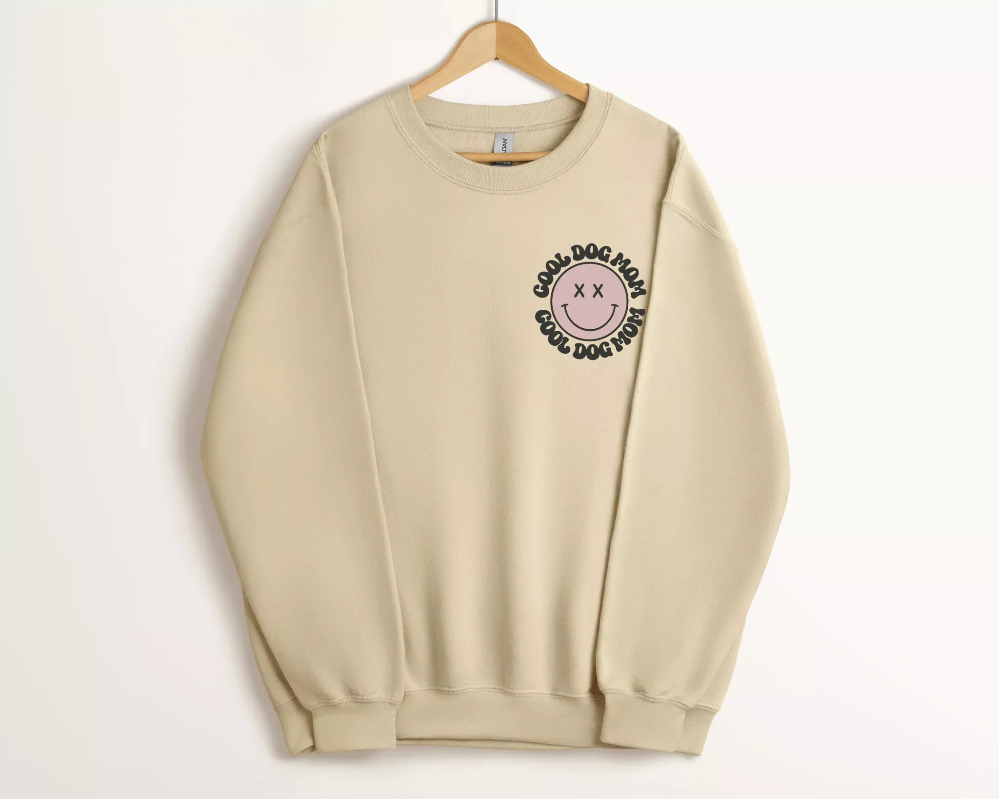 Cool Dog Mom ReFlex Fleece Sweatshirt, Bone