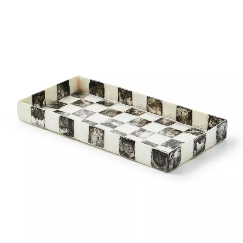 Courtly Check Capiz Vanity Tray