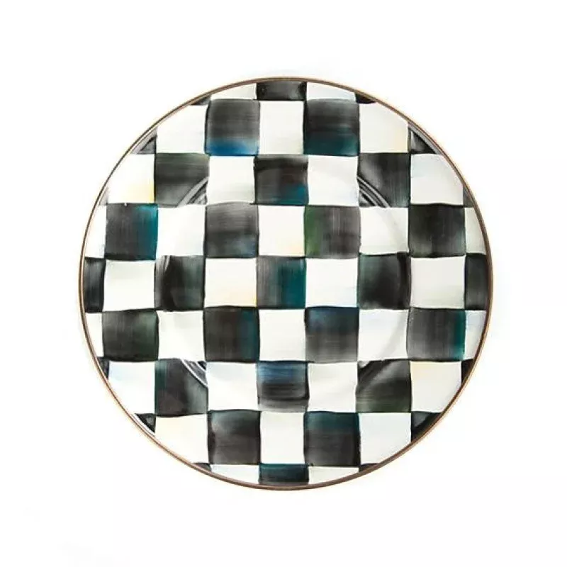 Courtly Check Enamel Salad/Dessert Plate