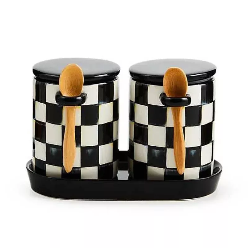 Courtly Check Farmhouse Canisters – Sold as Set