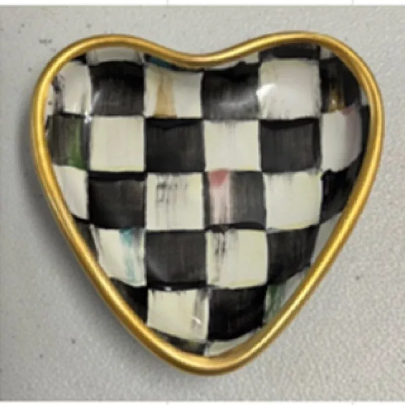 Courtly Check Small HeartTrinket Dish