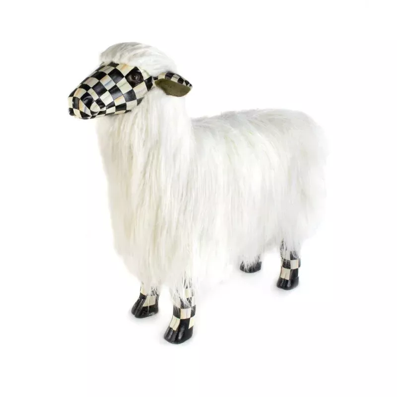 Courtly Check White Sheep – Large