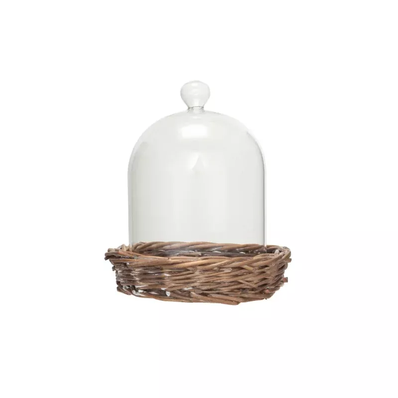 Decorative Glass Cloche with Base
