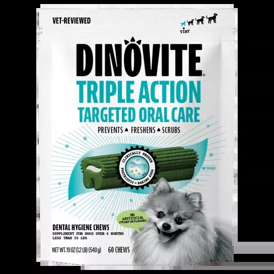 Dinovite Dental Dog Chew Tiny – 20 Count