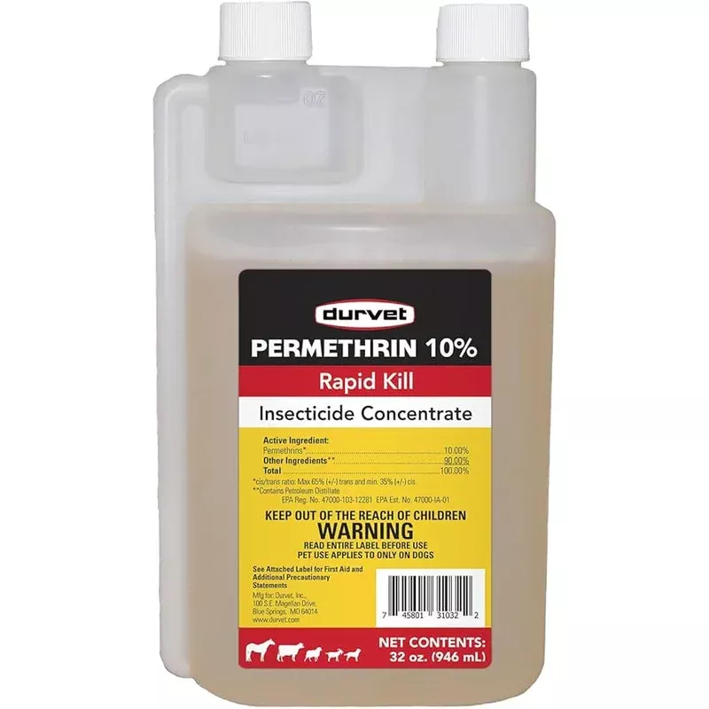Durvet Permethrin 10% Rapid Kill Insecticide Concentrate – 32 oz