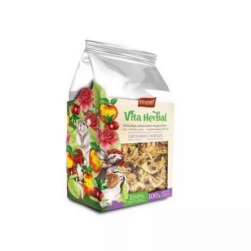 A&E Cage Company, Vita Herbal Fruit And Vegetable Mix, 1 Count / 100 Grams