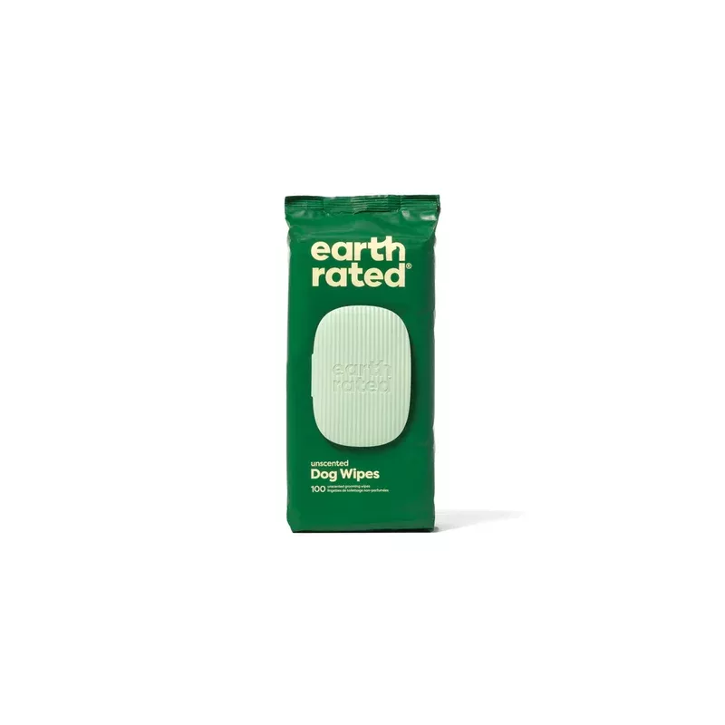 Earth Rated Unscented Dog Grooming Wipes 100ct