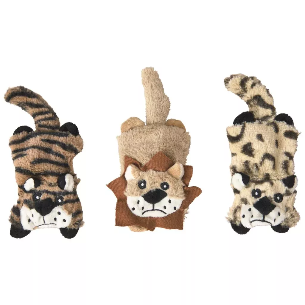 Ethical Products Lil Spots Flat Cats Dog Toys – Assorted – 7″