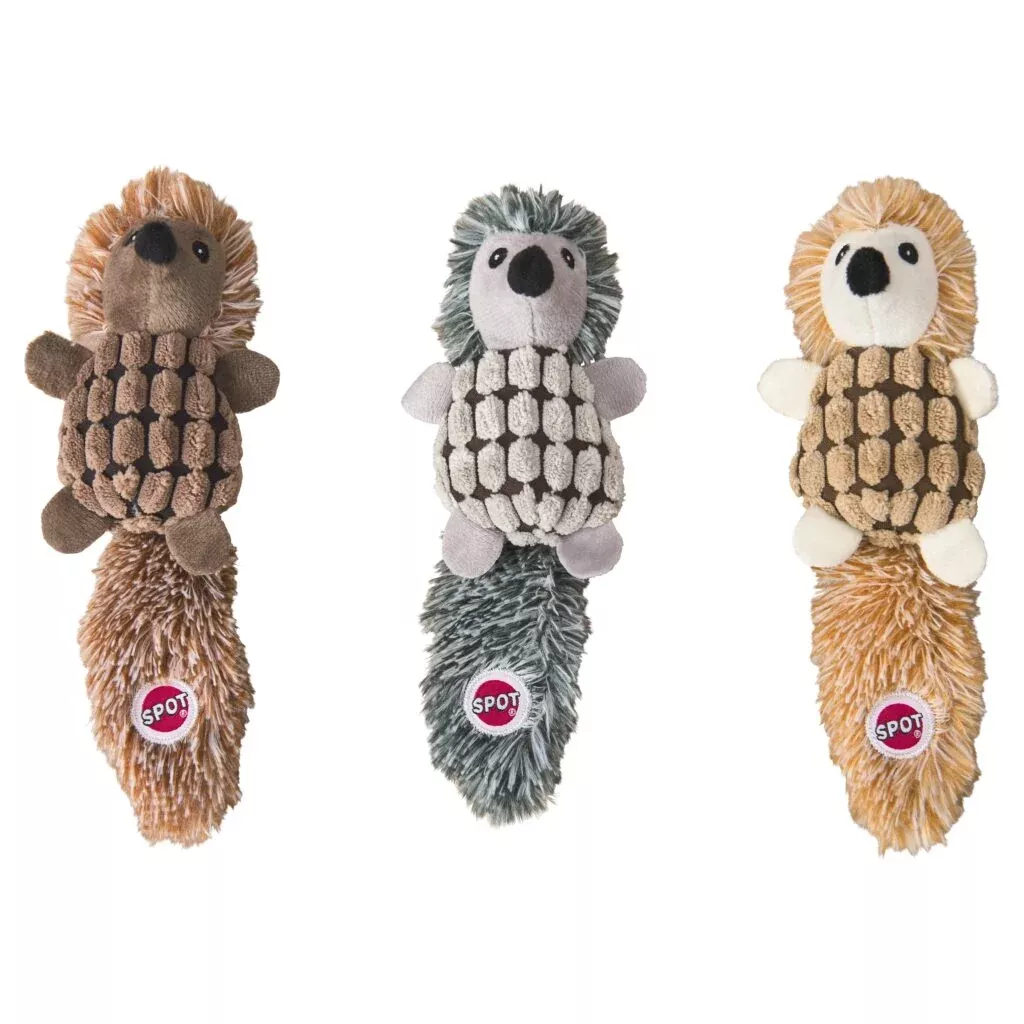 Ethical Products Lil Spots Hedgehog Dog Toys – Assorted – 7″