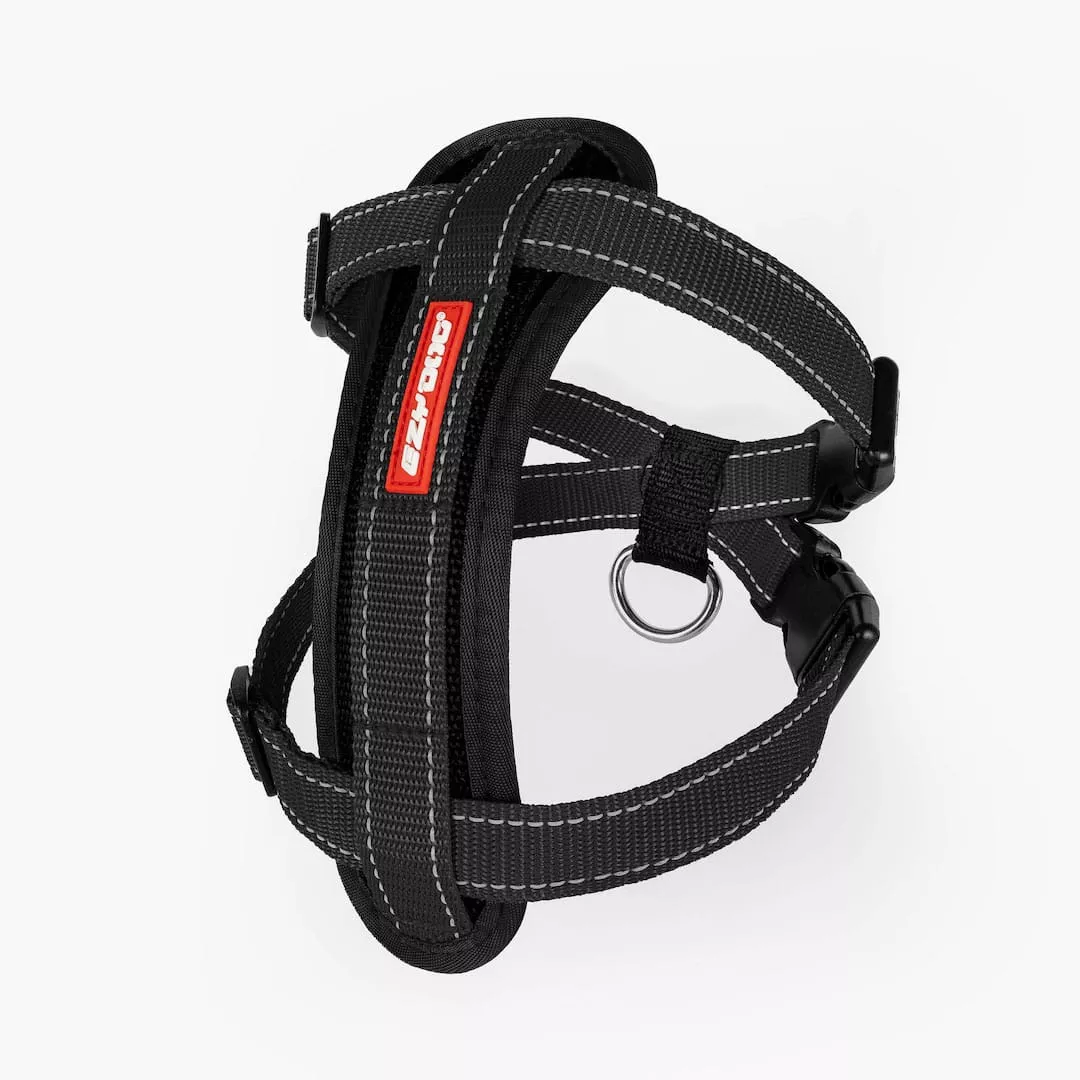 EZYDOG Quick Fit Dog Harness – Small 14-22″ x 15-24″- Black