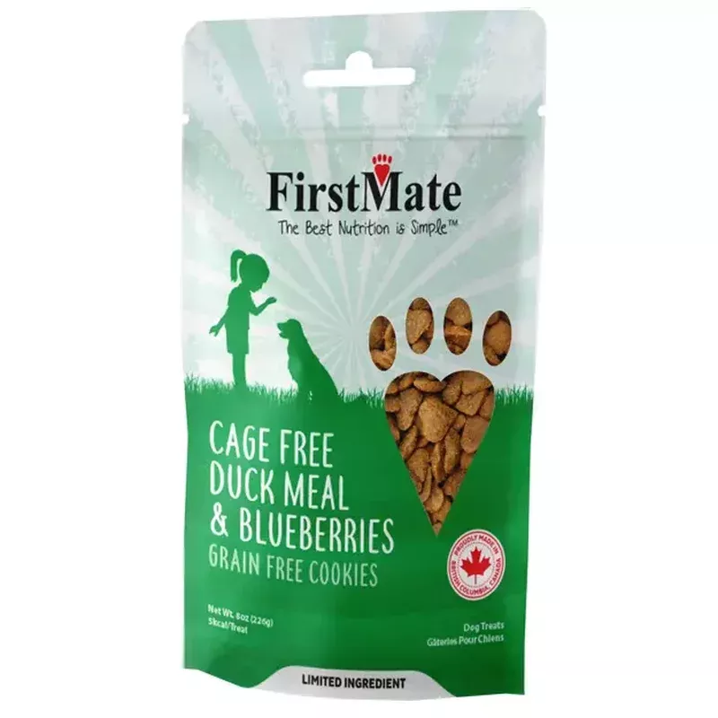 FirstMate Dog Treats Duck with Blueberry 8oz