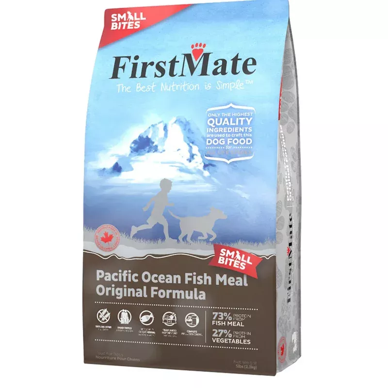 FirstMate Ocean Limited Ingredient Small Bites – Original Formula Fish Meal – 12lb Bag