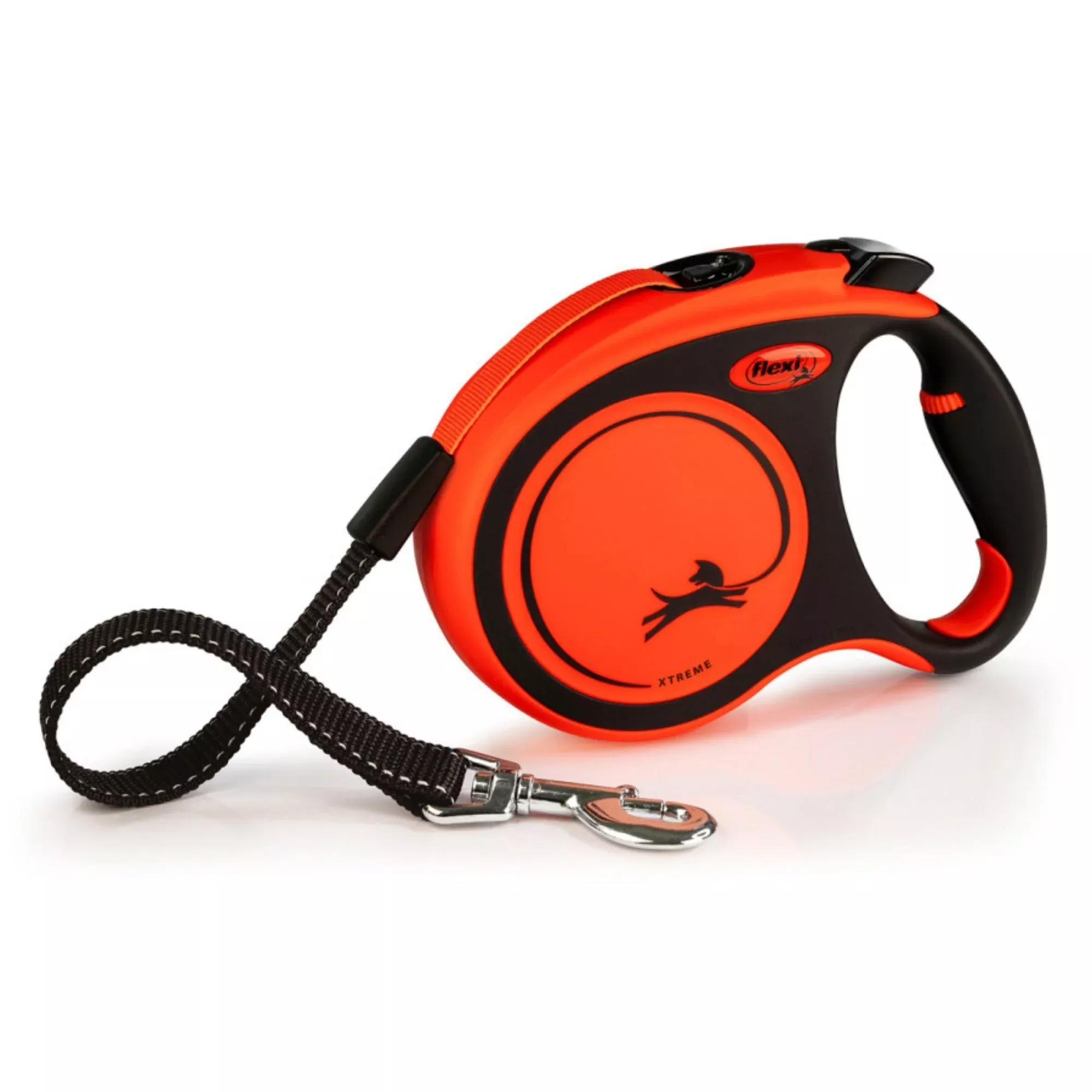 Flexi Xtreme Retractable Leash OrangeBlack, 1ea/SM, 16 ft