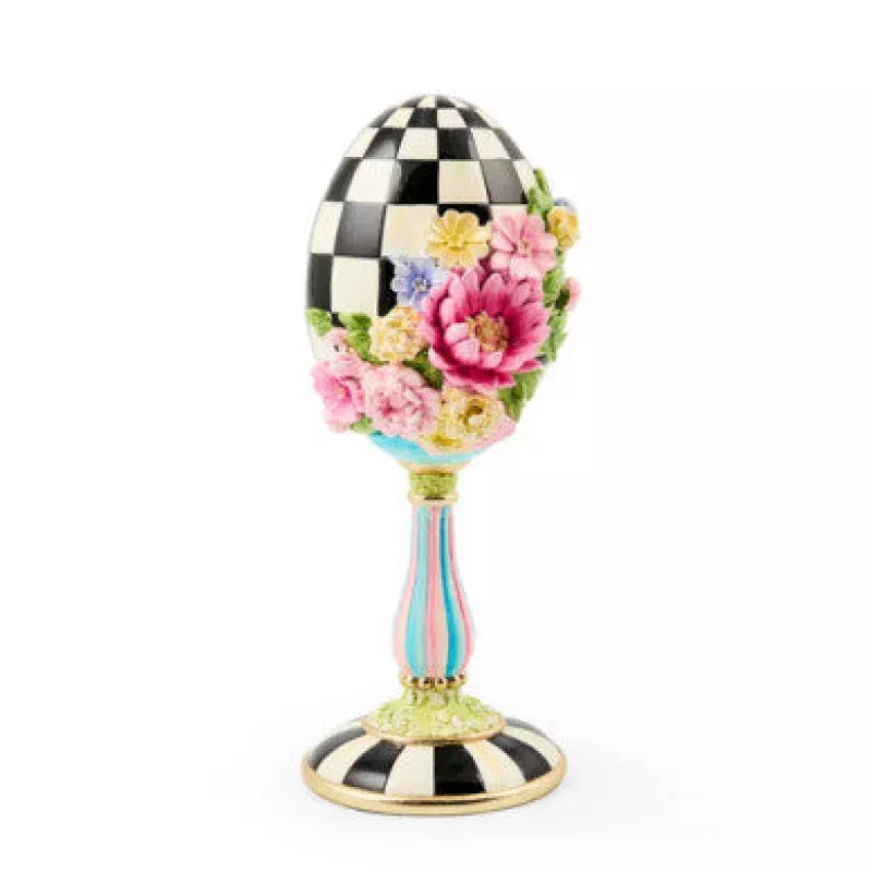 Frolic Spring Floral Pedestal Egg