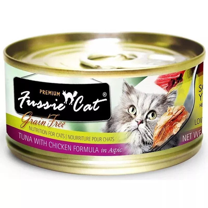 Fussie Cat Premium Tuna with Chicken Formula in Aspic Canned Food