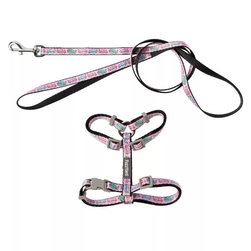 FuzzYard Cat Walking Set – Meowcarons
