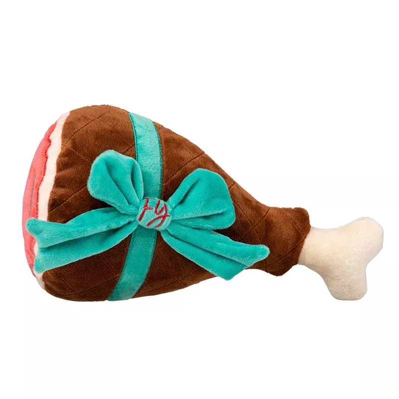 FuzzYard Holiday Humble Holiday Ham Plush Dog Toy