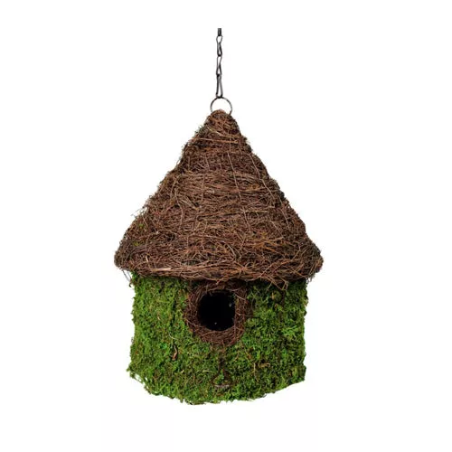 Galapagos, Galapagos Bungalow Woven Birdhouse, Fresh Green, 1 Each/11Inx15 in