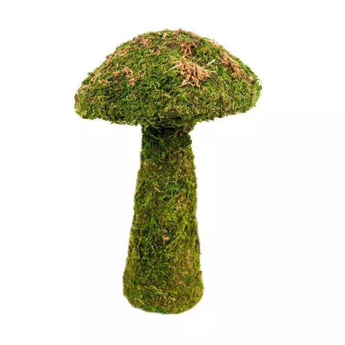 Galapagos, Galapagos Moss Mushroom Decorative Terrarium Ornament, Fresh Green, 1 Each/11 in, Small