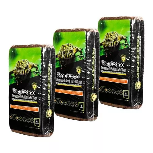 Galapagos, Galapagos Tropicoco Coconut Soil Bedding Substrate, Brick, Brown,8 Quarts, 1 Pack