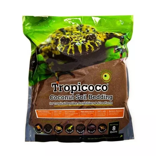 Galapagos, Galapagos Tropicoco Coconut Soil Bedding Substrate, Pouch, Brown,8 Quarts