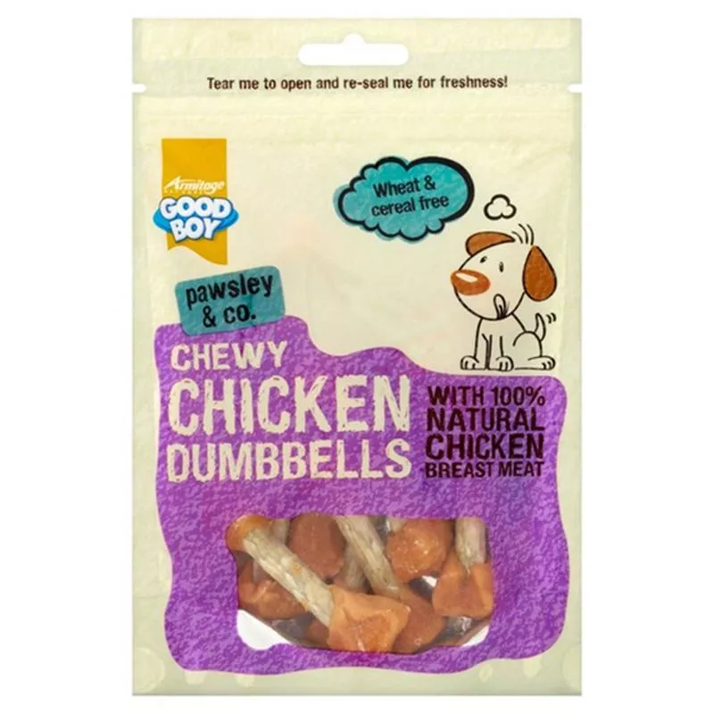 Good Boy Pawsley Chewy Chicken Dumbbells 100g
