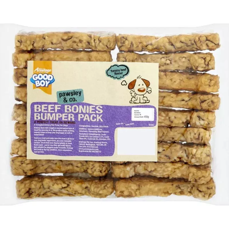 Good Boy Pawsley & Co Beef Bonies Bumper Pack Dog Treats