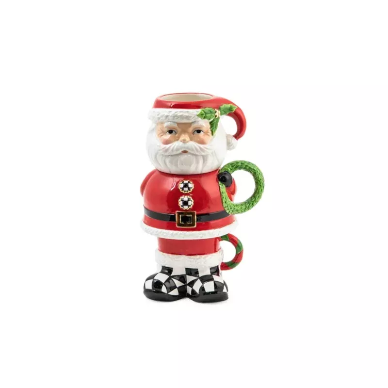 Granny Kitsch Santa Mug Tower