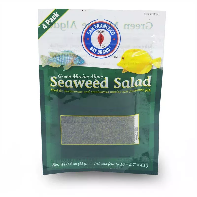 Green Seaweed Salad (4 Pack) Dried Marine Algae Fish Food 12g– San Francisco Bay Brand