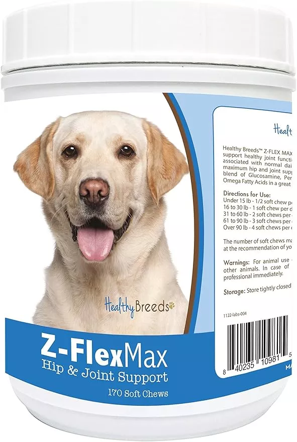 Healthy Breeds Labrador Retriever Z-Flex Max Hip and Joint Soft Chews 170 Count
