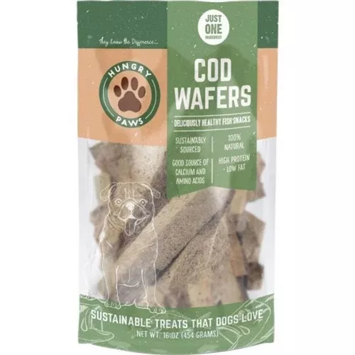 Hungry Paws, Hungry Paws Wafers Single Ingredient Treat, 16 Oz, Cod