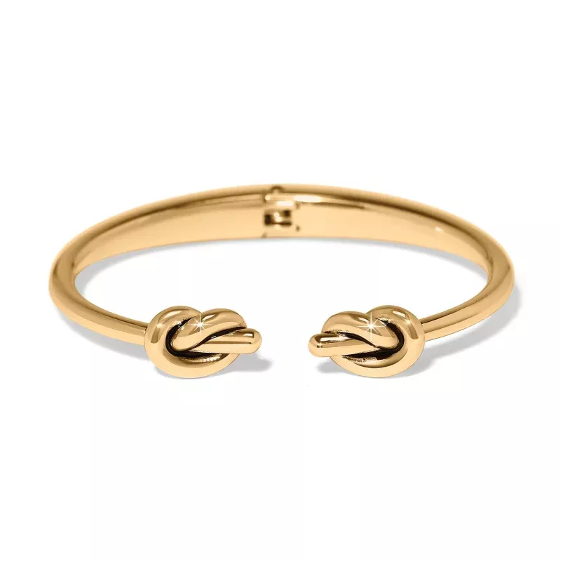 Interlok Single Knot Open Hinge Gold Bangle
