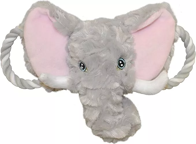 Jolly Pets Jolly Tug-a-Mal Elephant Tug/Squeak Toy, Medium