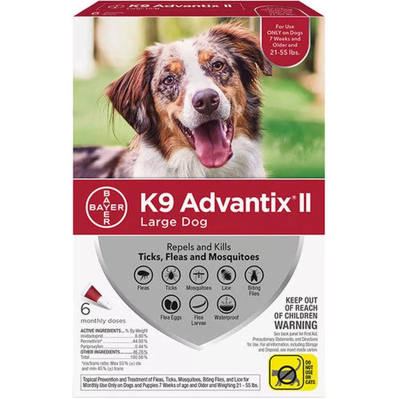 K9 Advantix Ii Dog Large 21-55lb Red 6 Pack – Default Title