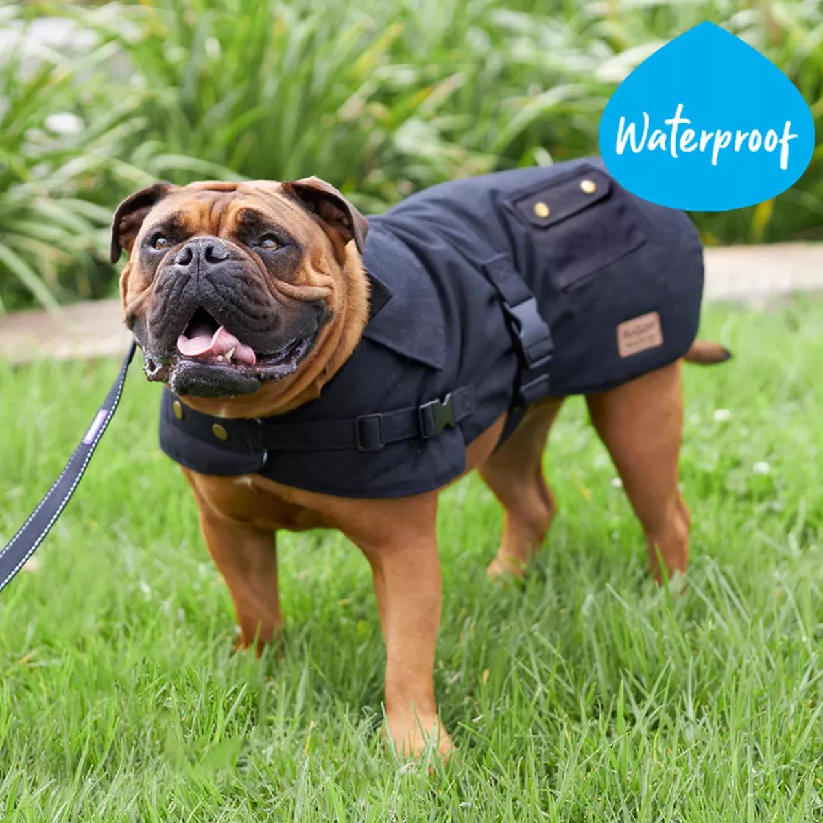 KAZOO AUSSIE OILSKIN COAT BLACK 33CM