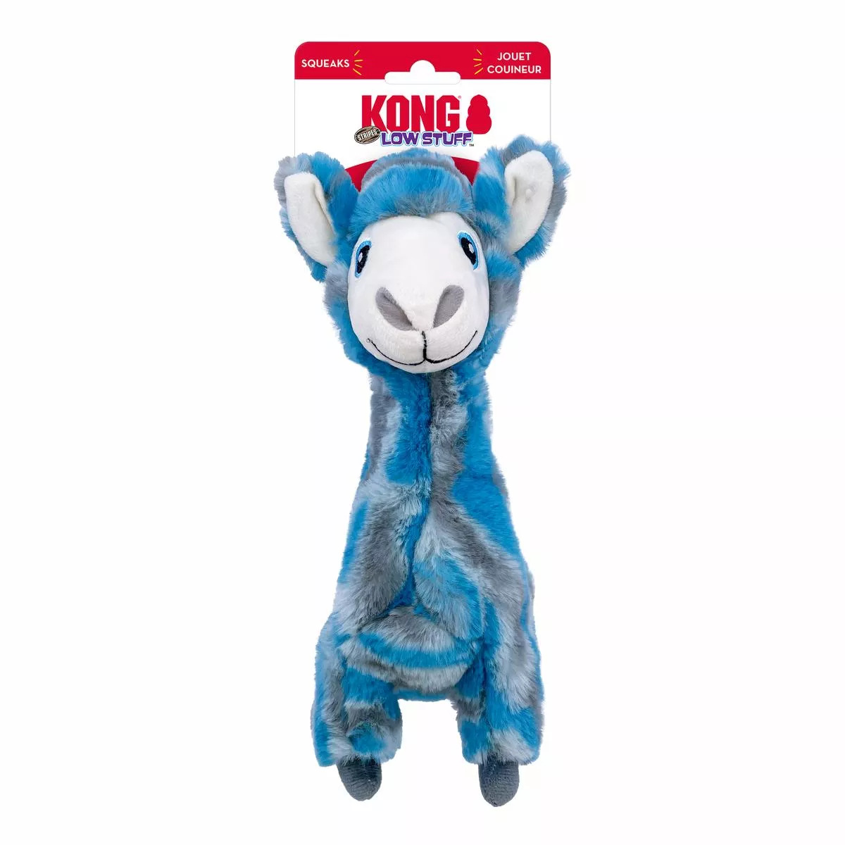 KONG Low Stuff Stripes Dog Toy Llama Medium