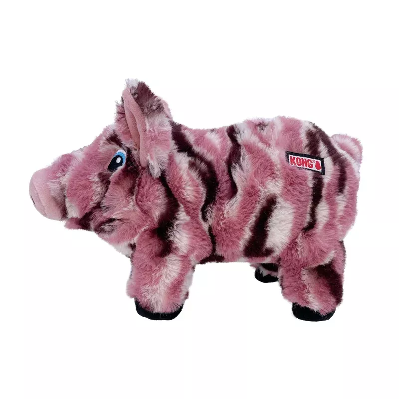 KONG Low Stuff Stripes Pig Dog Toy