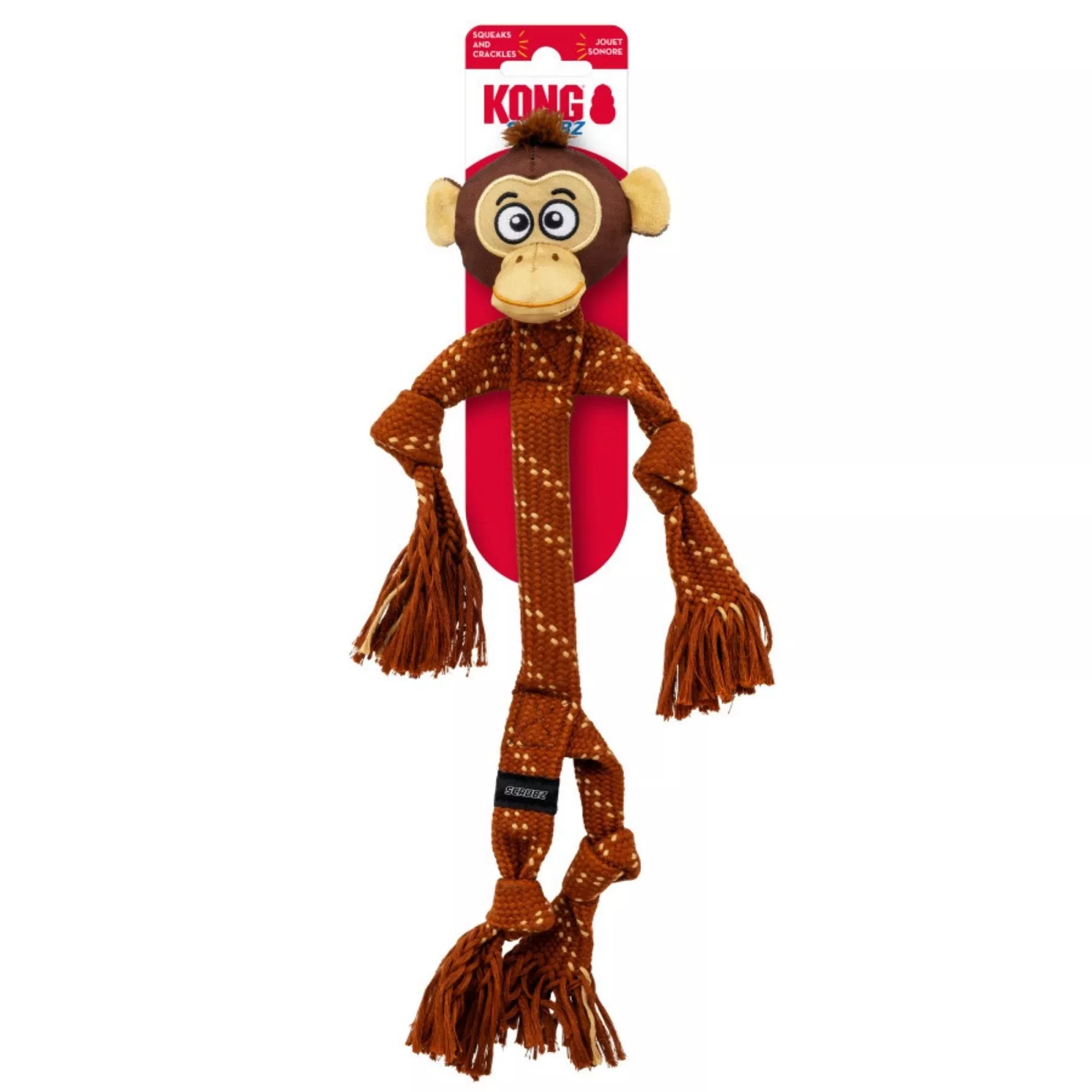 KONG Scrubz Safari Monkey Dog Toy Medium