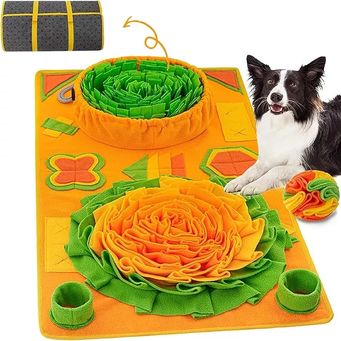 Large Snuffle Mat for Dogs Interactive Toys for Dogs Nose-Work Feeding Encourages Natural Foraging Skills