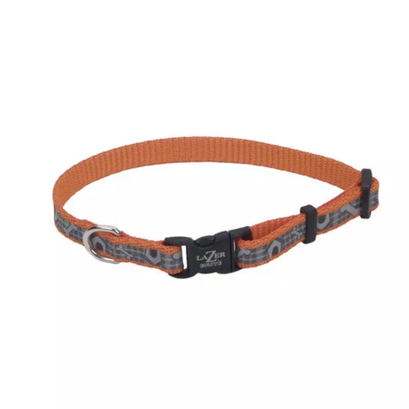 Lazer Brite Reflective Adjustable Dog Collar Orange 3/8 in x 8-12 in – Default Title