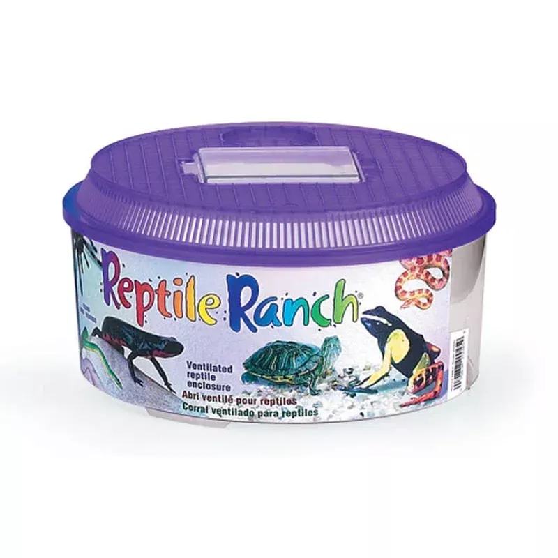 Lee’s Aquarium & Pet Products, Lee’s Aquarium & Pet Products Round Reptile Ranch, Purple, Clear, 1 Each/10.37 In X 5.5 in