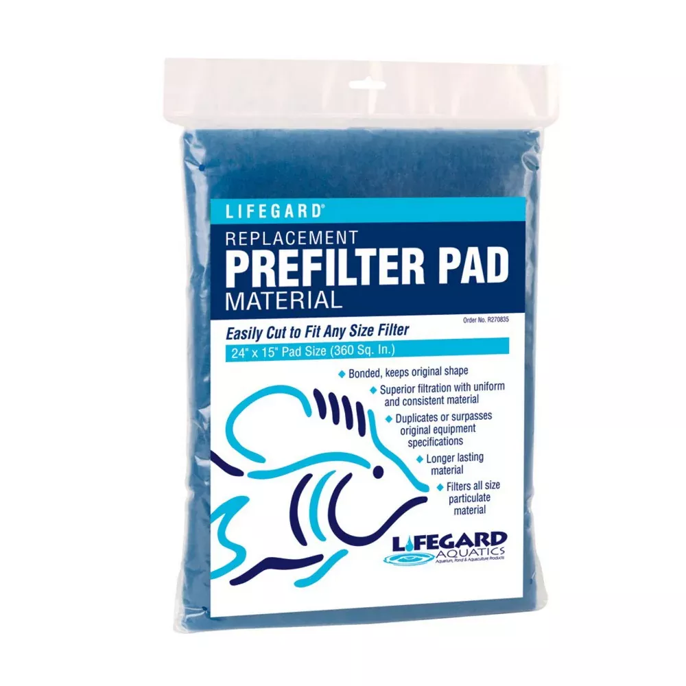 Lifegard Aquatics, Lifegard Aquatics Replacement Prefilter Pad, 1 Each / 2 Feet X 90 Feet, Blue