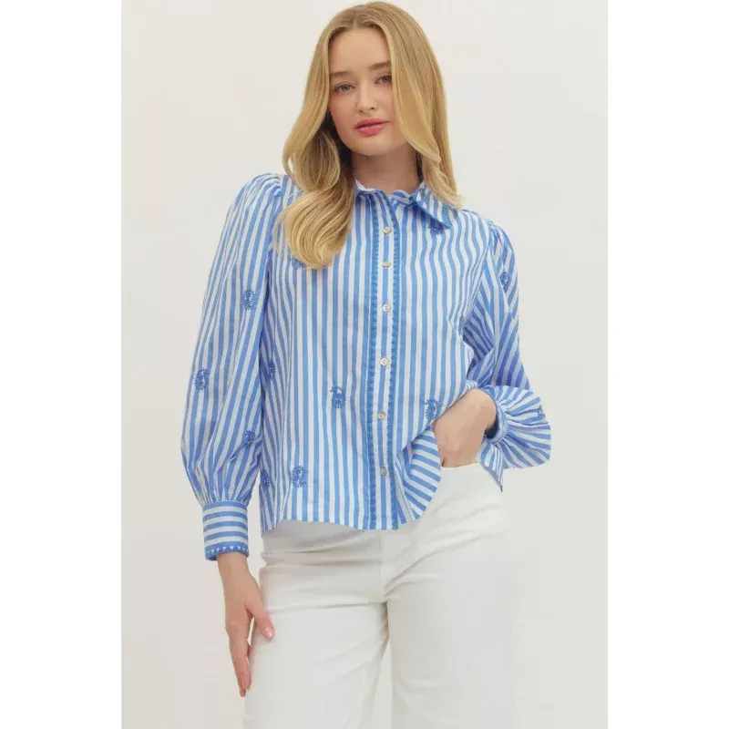 Madeline Striped Long Sleeve Top
