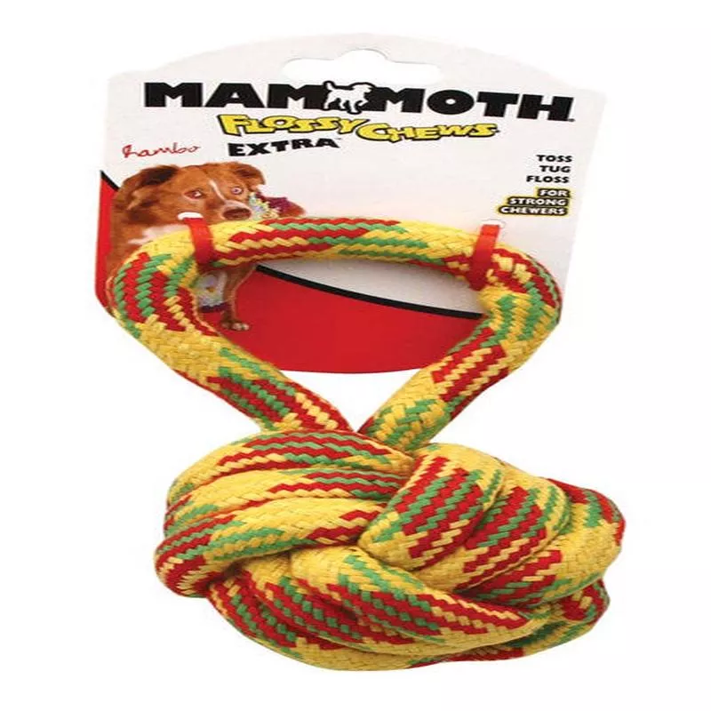 Mammoth EXTRA Monkey Fist With Handle Dog Toy Multi-Color 3.5in MD – Default Title